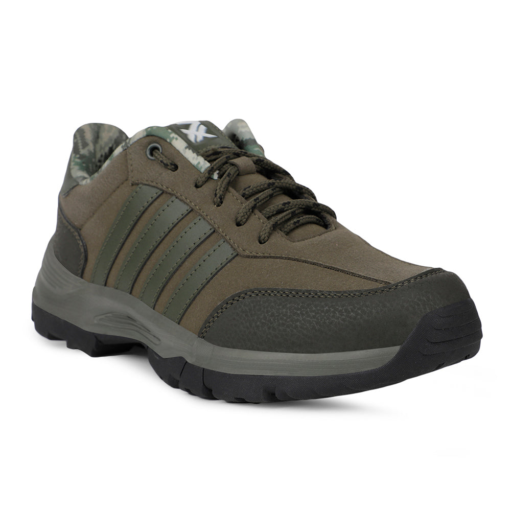 Leap7x Casual Olive Green Lacing Shoes For Mens COLUMBIA6E By Liberty