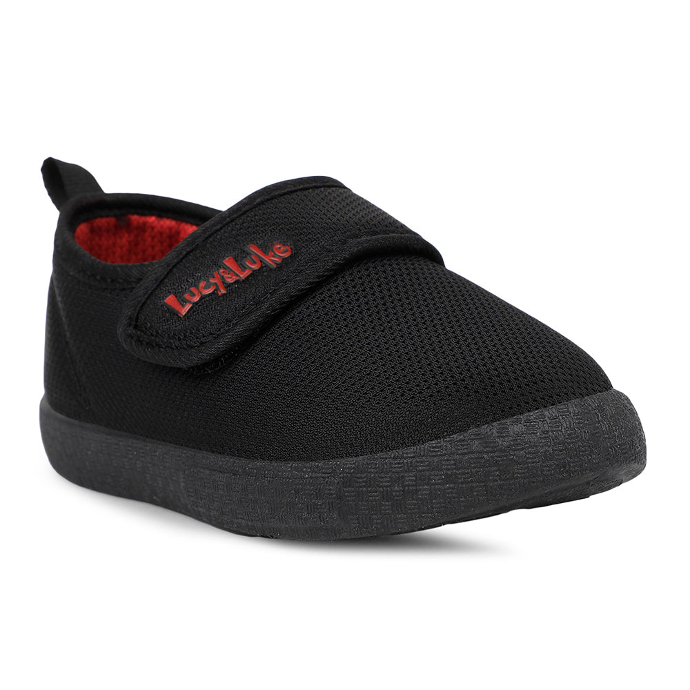 Lucy & Luke Casual Black Non Lacing Shoes For Kids BASTIAN82E By Liberty