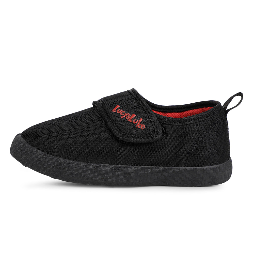 Lucy & Luke Casual Black Non Lacing Shoes For Kids BASTIAN82E By Liberty