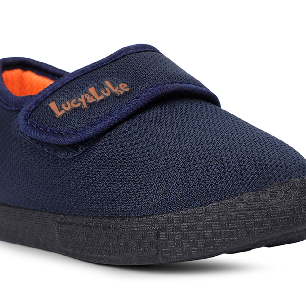 Lucy & Luke Casual Navy Blue Non Lacing Shoes For Kids BASTIAN82E By Liberty