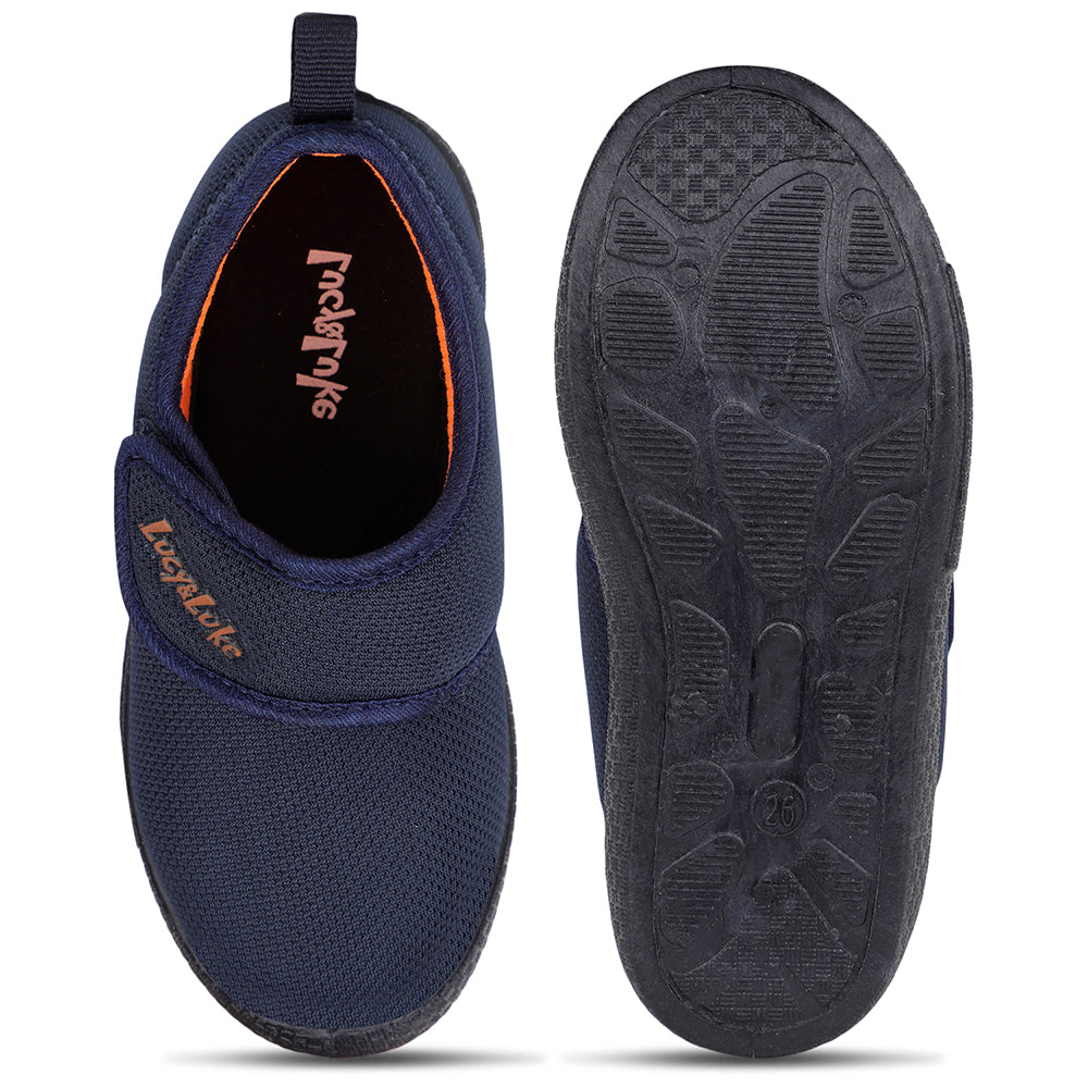 Lucy & Luke Casual Navy Blue Non Lacing Shoes For Kids BASTIAN82E By Liberty