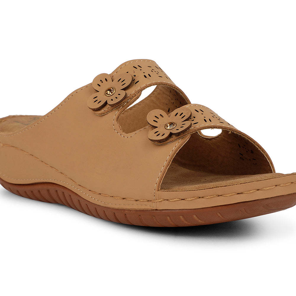 Senorita Casual Beige Slipper For Women S624-7 By Liberty