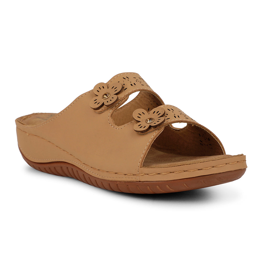 Senorita Casual Beige Slipper For Women S624-7 By Liberty