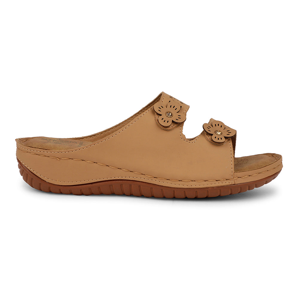 Senorita Casual Beige Slipper For Women S624-7 By Liberty