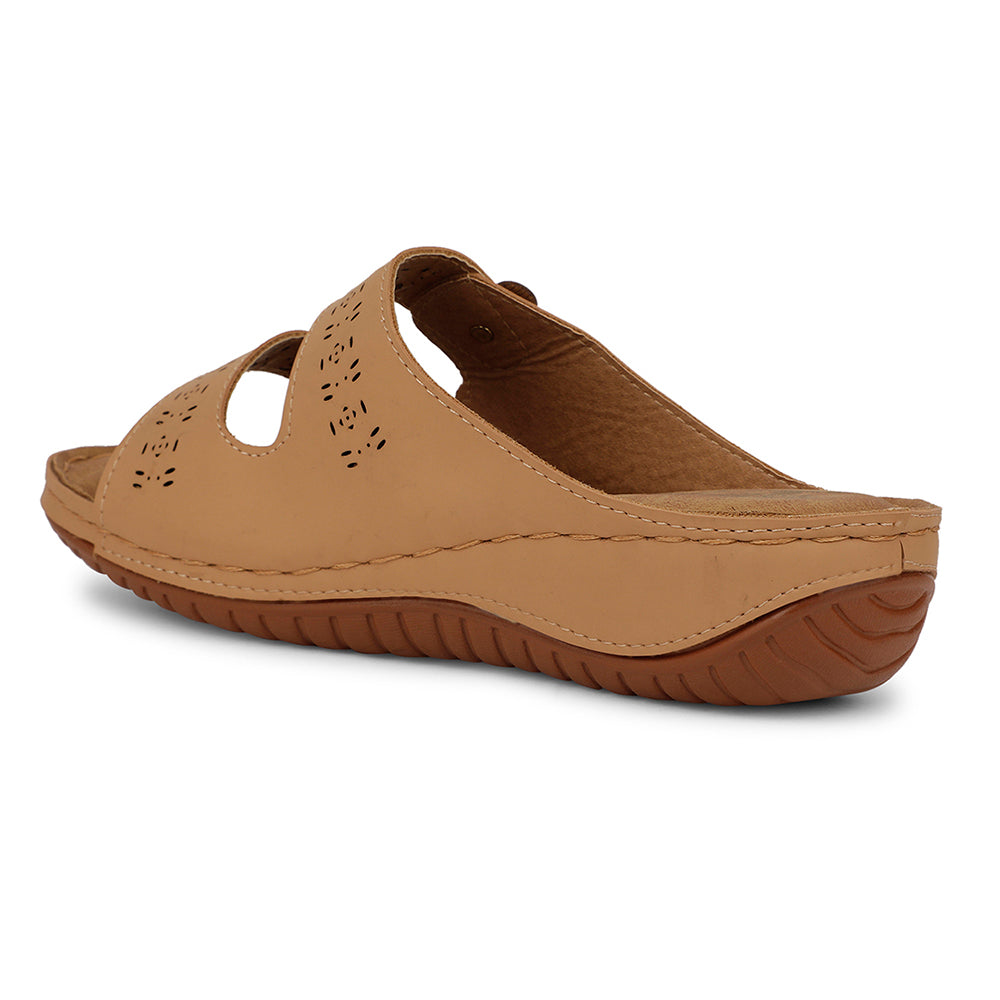 Senorita Casual Beige Slipper For Women S624-7 By Liberty