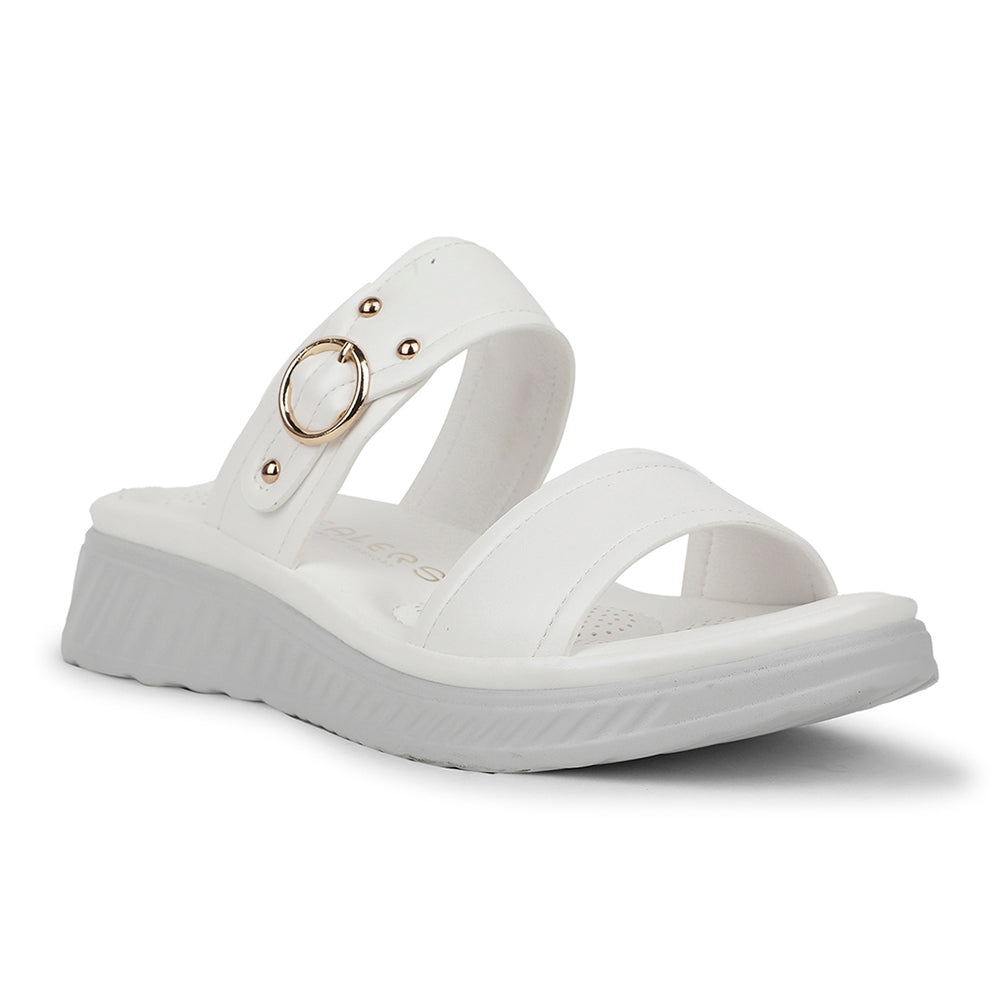 Healers Casual White Slipper For Women ZQ-AL-SL2 By Liberty