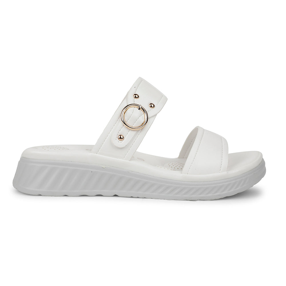 Healers Casual White Slipper For Women ZQ-AL-SL2 By Liberty