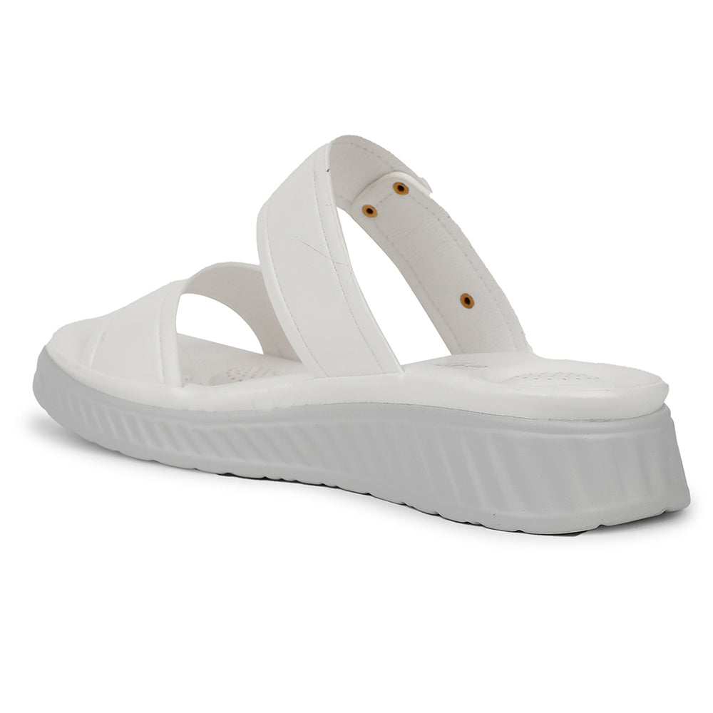 Healers Casual White Slipper For Women ZQ-AL-SL2 By Liberty