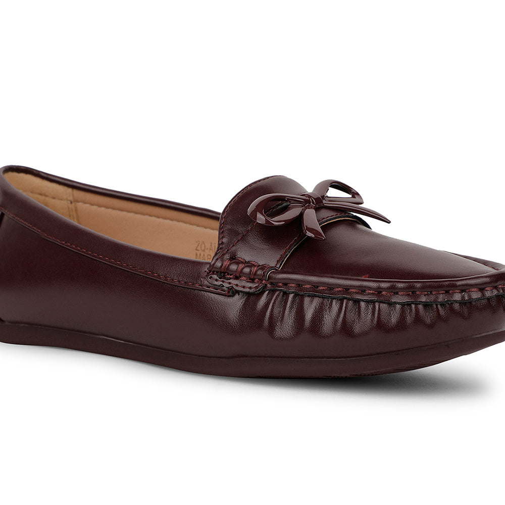 Healers Casual Maroon Loafers For Women ZQ-AL-BL1 By Liberty