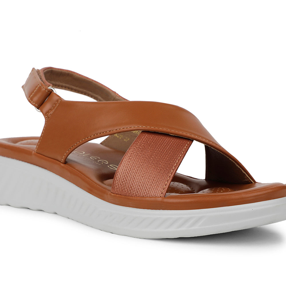 Healers Casual Tan Sandal For Women ZQ-AL-SN3 By Liberty