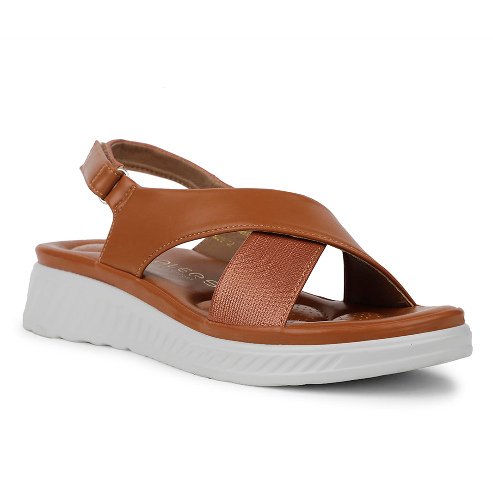 Healers Casual Tan Sandal For Women ZQ-AL-SN3 By Liberty