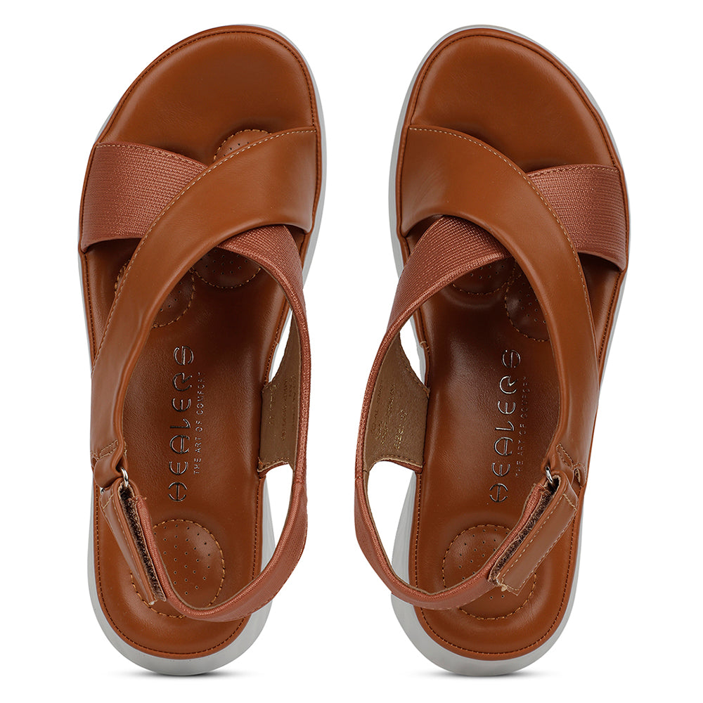 Healers Casual Tan Sandal For Women ZQ-AL-SN3 By Liberty