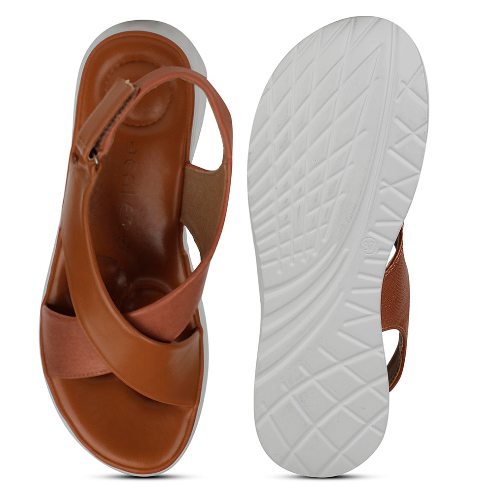 Healers Casual Tan Sandal For Women ZQ-AL-SN3 By Liberty