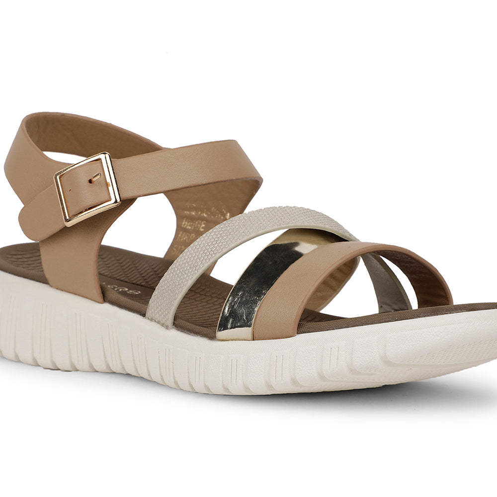 Healers Casual Beige Sandal For Women ZQ-AL-SN4 By Liberty