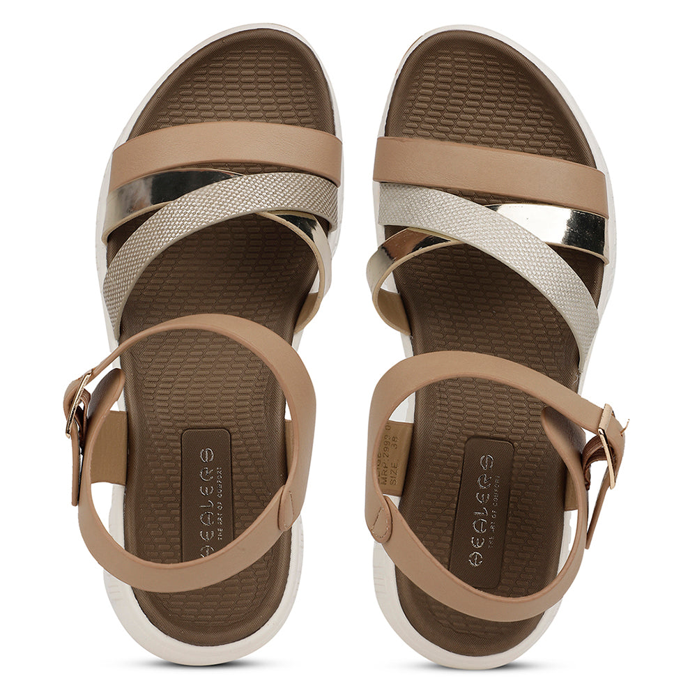 Healers Casual Beige Sandal For Women ZQ-AL-SN4 By Liberty