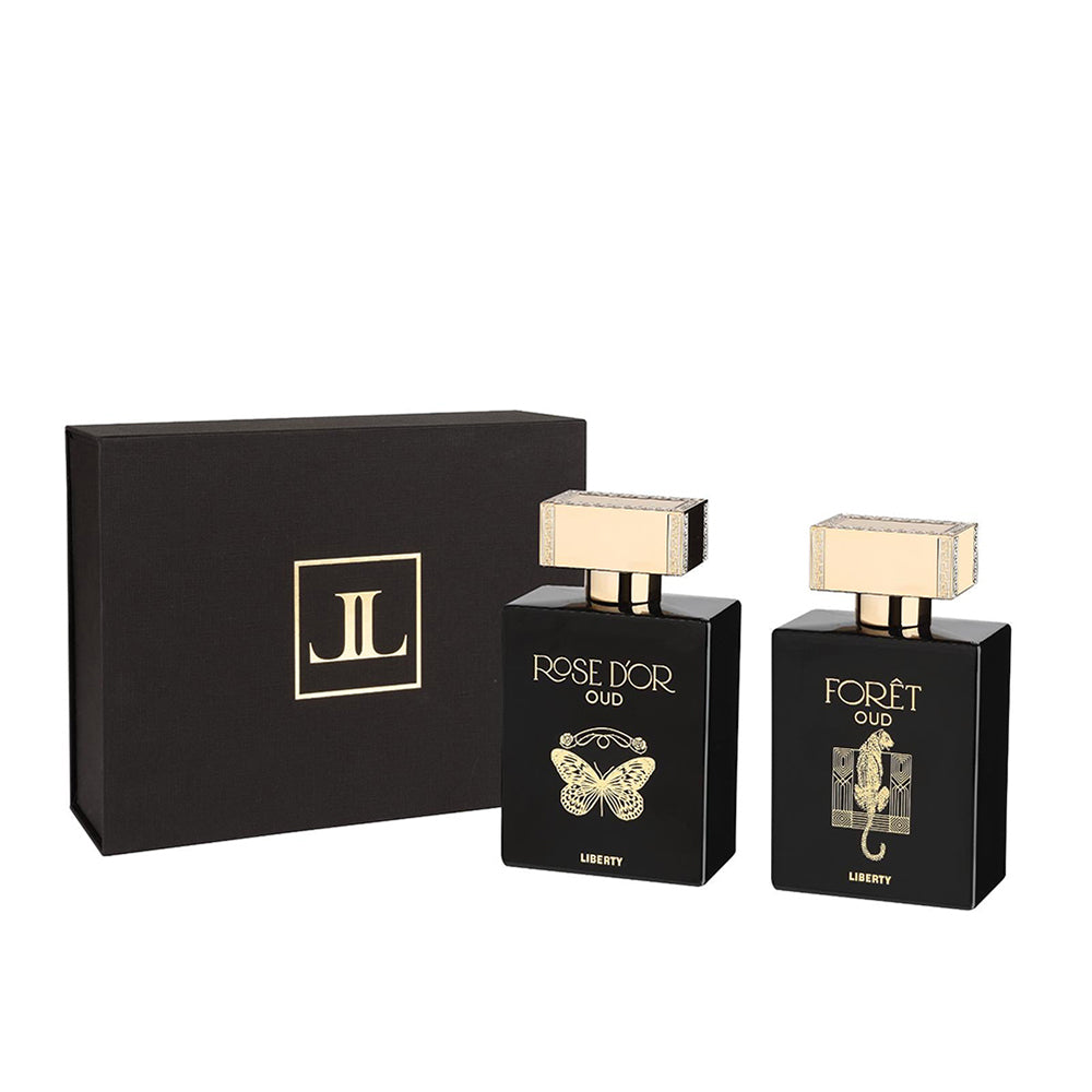 Liberty Luxury Foret & Rose Dyor Oud Perfume for Men Combo, Eau De Parfum (EDP) Spray, 1ml/3.4 Oz, Long Lasting Smell Pack of 2 (1ml each)