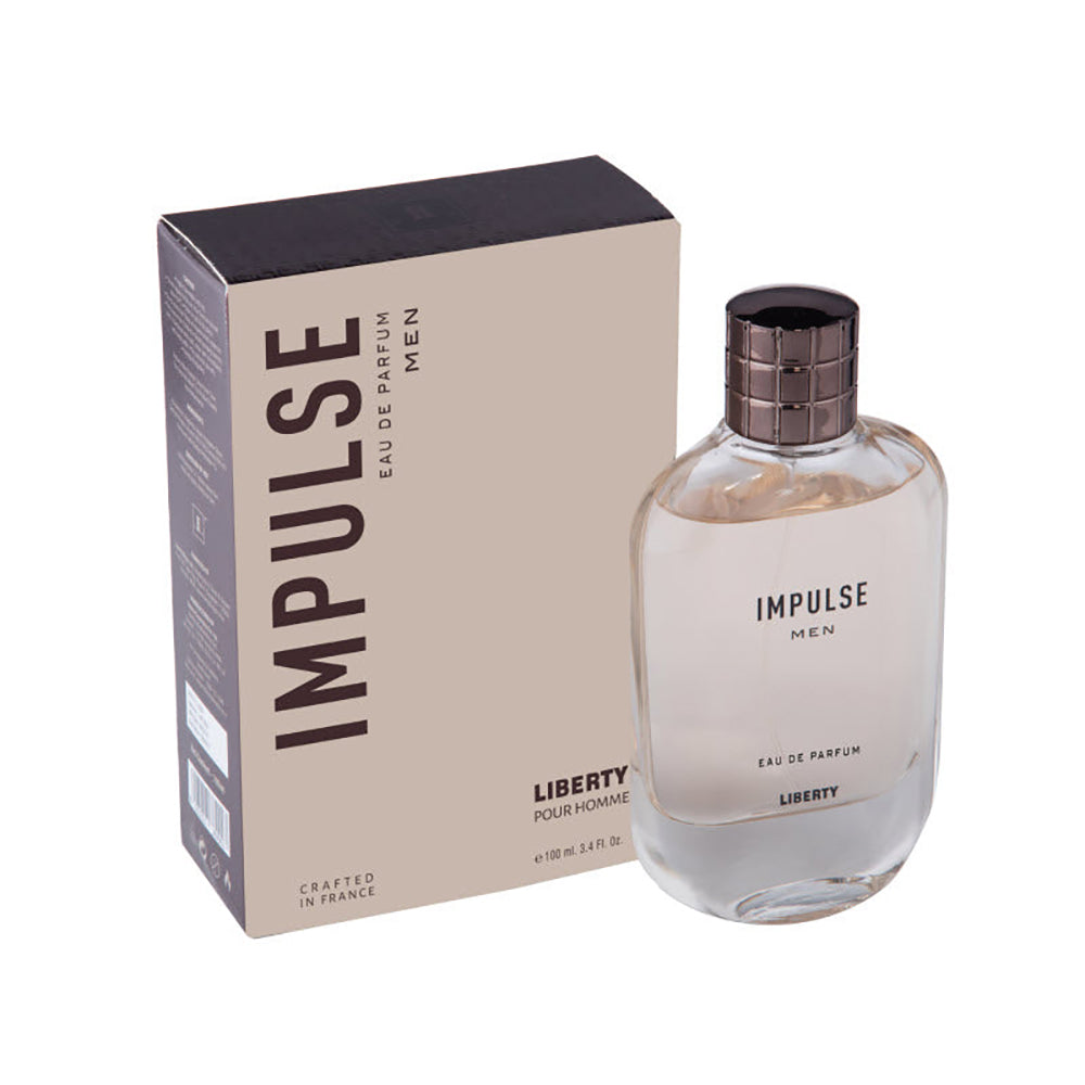 Liberty Luxury Impulse Perfume for Men (1ml/3.4Oz), Eau De Parfum (EDP), Crafted in France, Long Lasting Smell, Citrus & Spicy notes.