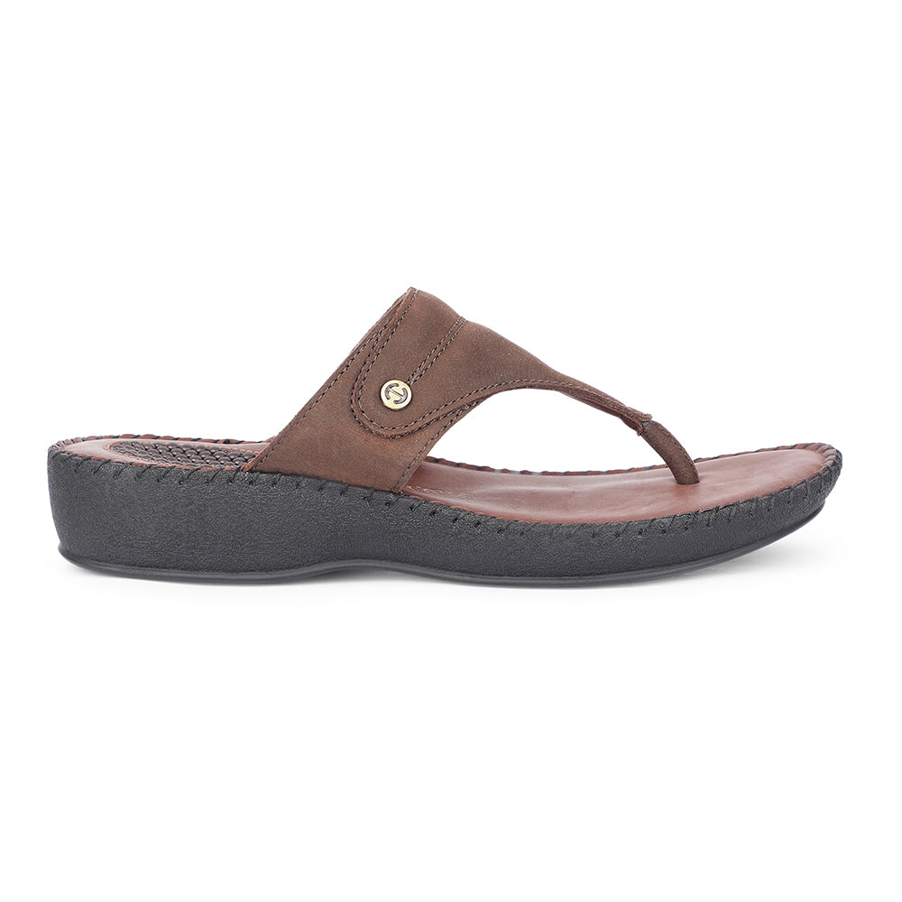 Healers Casual Brown Slippers For Women J332-11 By Liberty