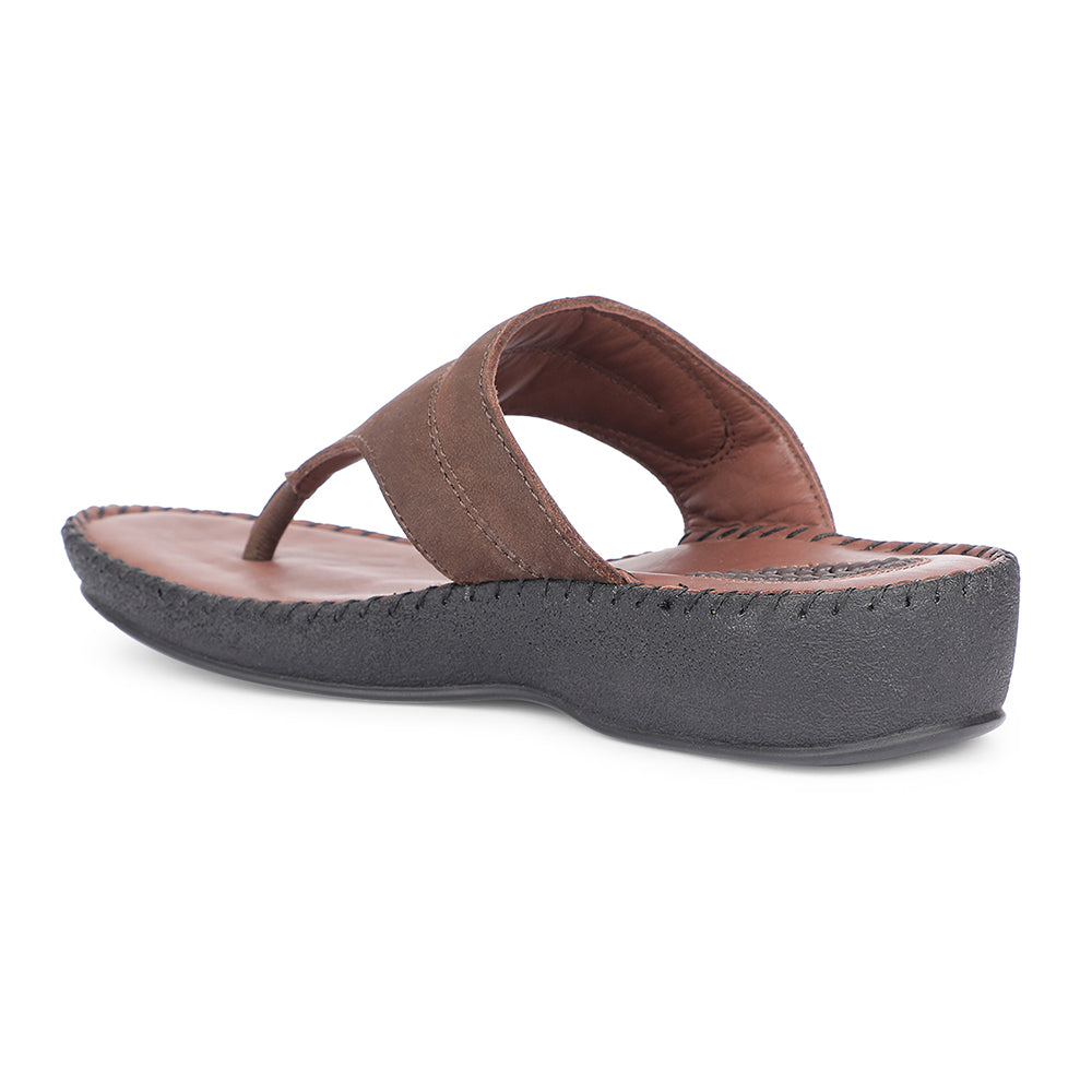 Healers Casual Brown Slippers For Women J332-11 By Liberty