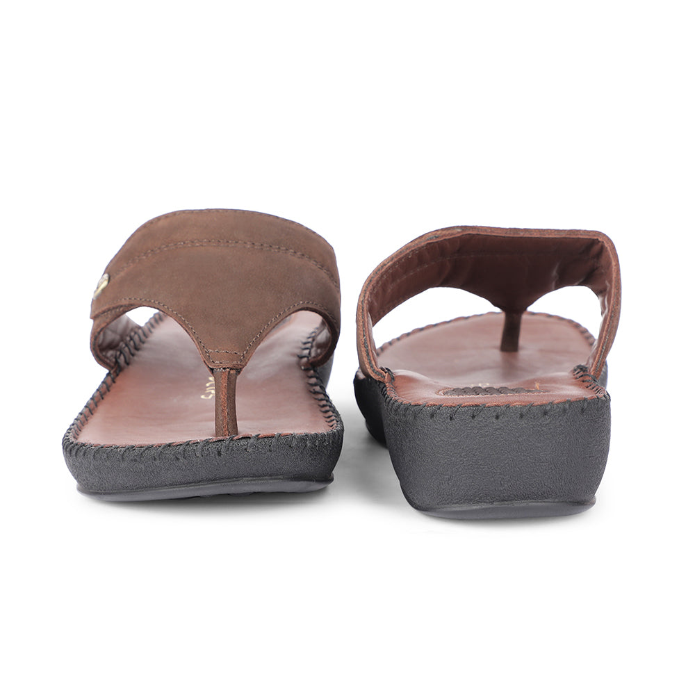 Healers Casual Brown Slippers For Women J332-11 By Liberty