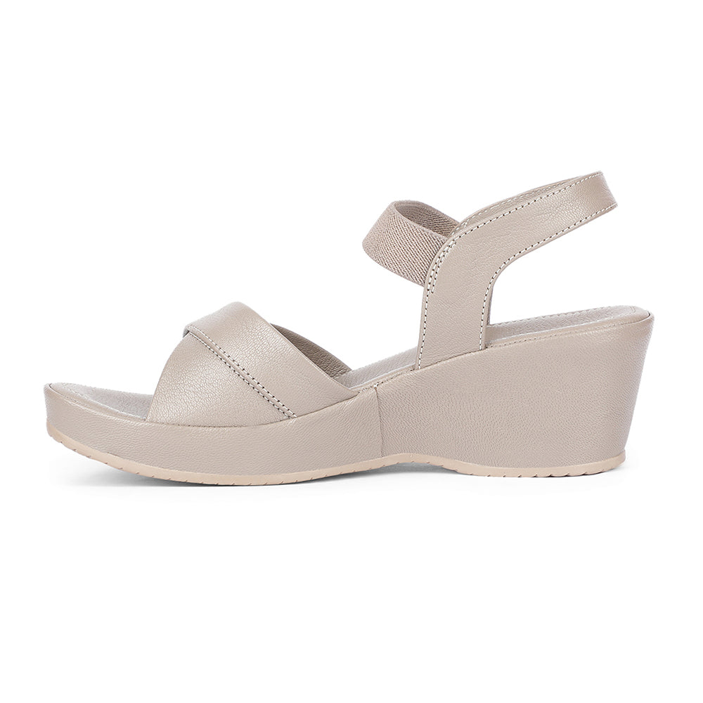 Healers Casual Beige Wedges Heel Sandal For Women J332-39 By Liberty