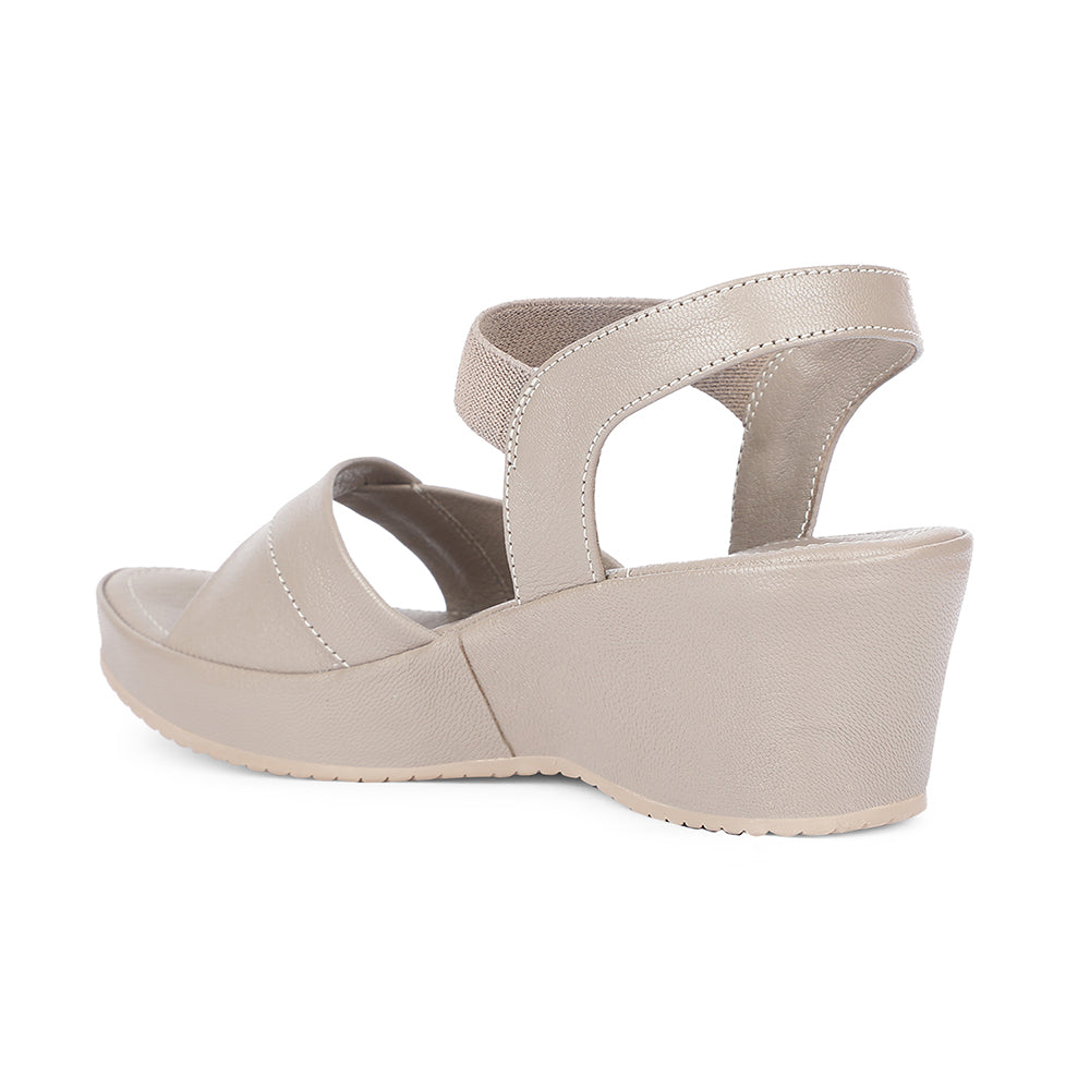 Healers Casual Beige Wedges Heel Sandal For Women J332-39 By Liberty