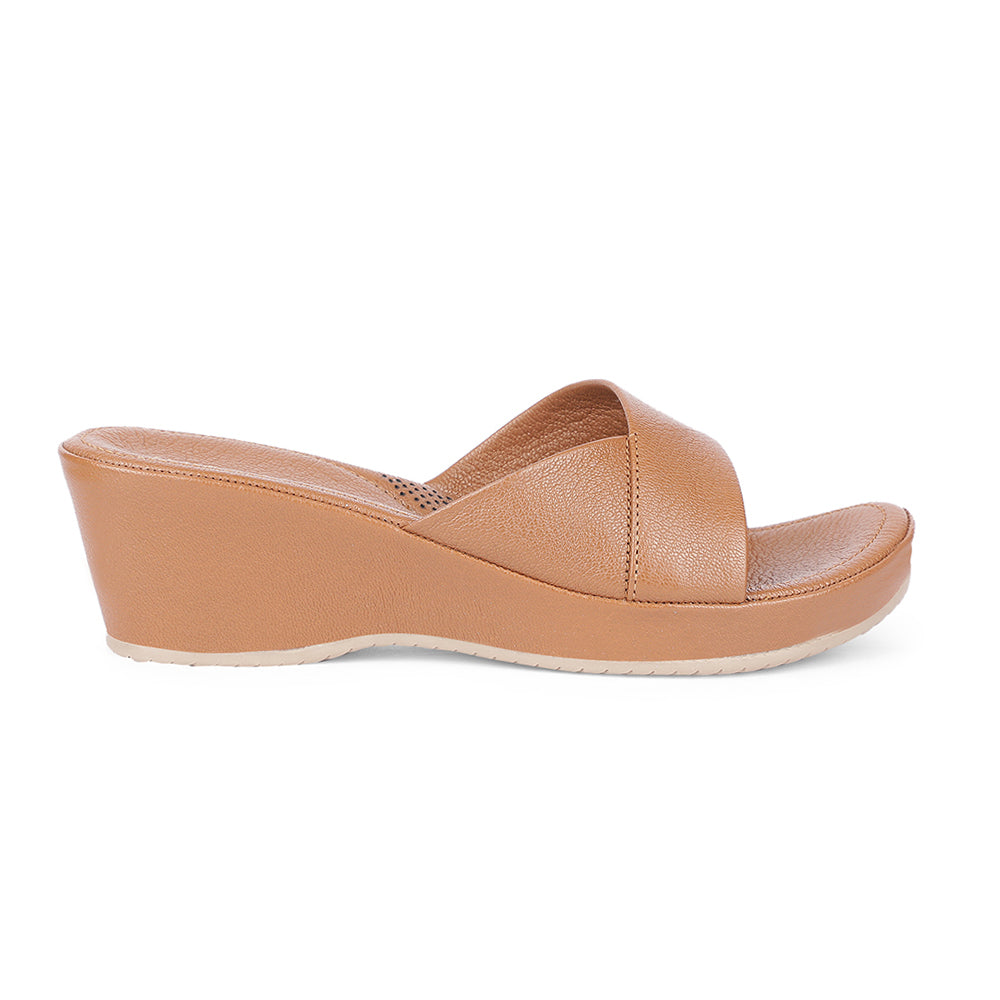 Healers Casual Tan Wedges Heels For Women J332-4 By Liberty