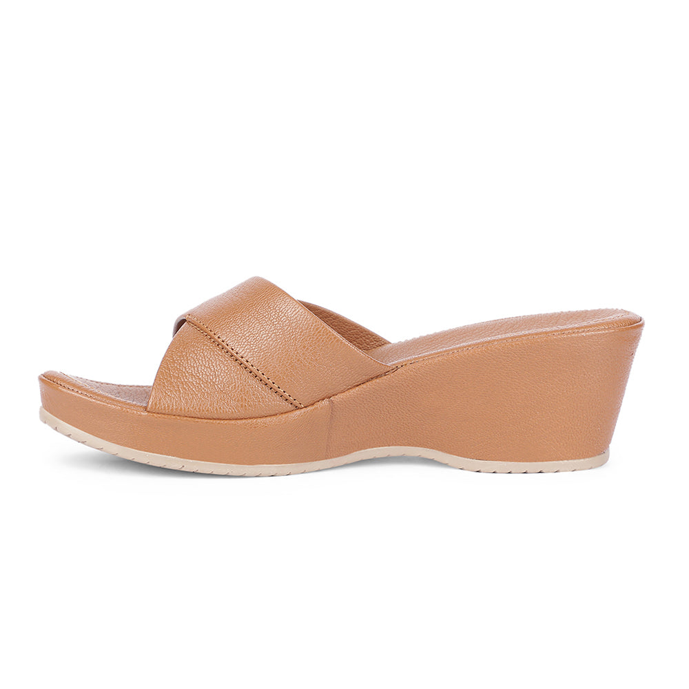 Healers Casual Tan Wedges Heels For Women J332-4 By Liberty