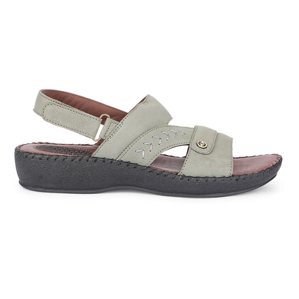 Healers Casual Green Sandal For Women J332-9 By Liberty