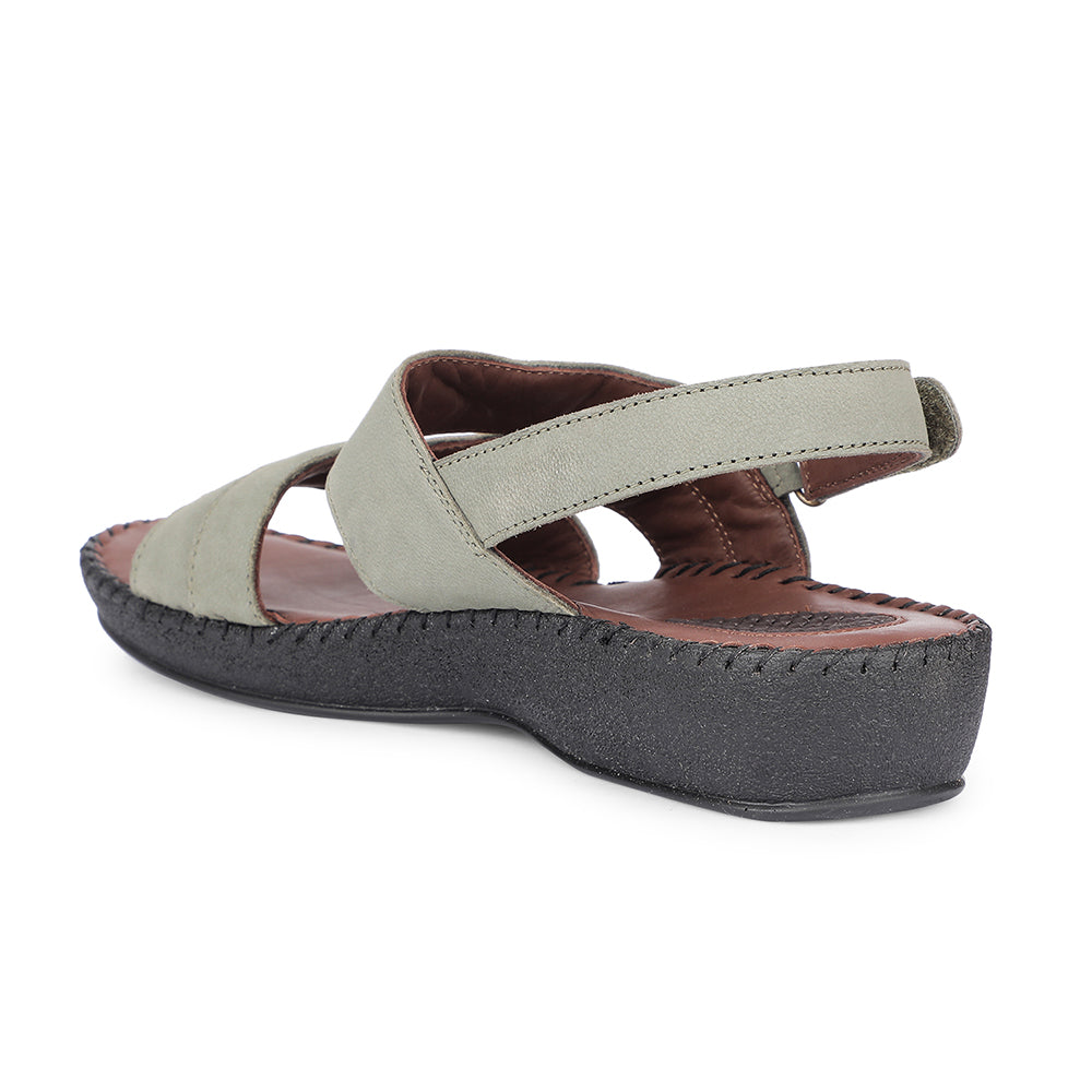 Healers Casual Green Sandal For Women J332-9 By Liberty