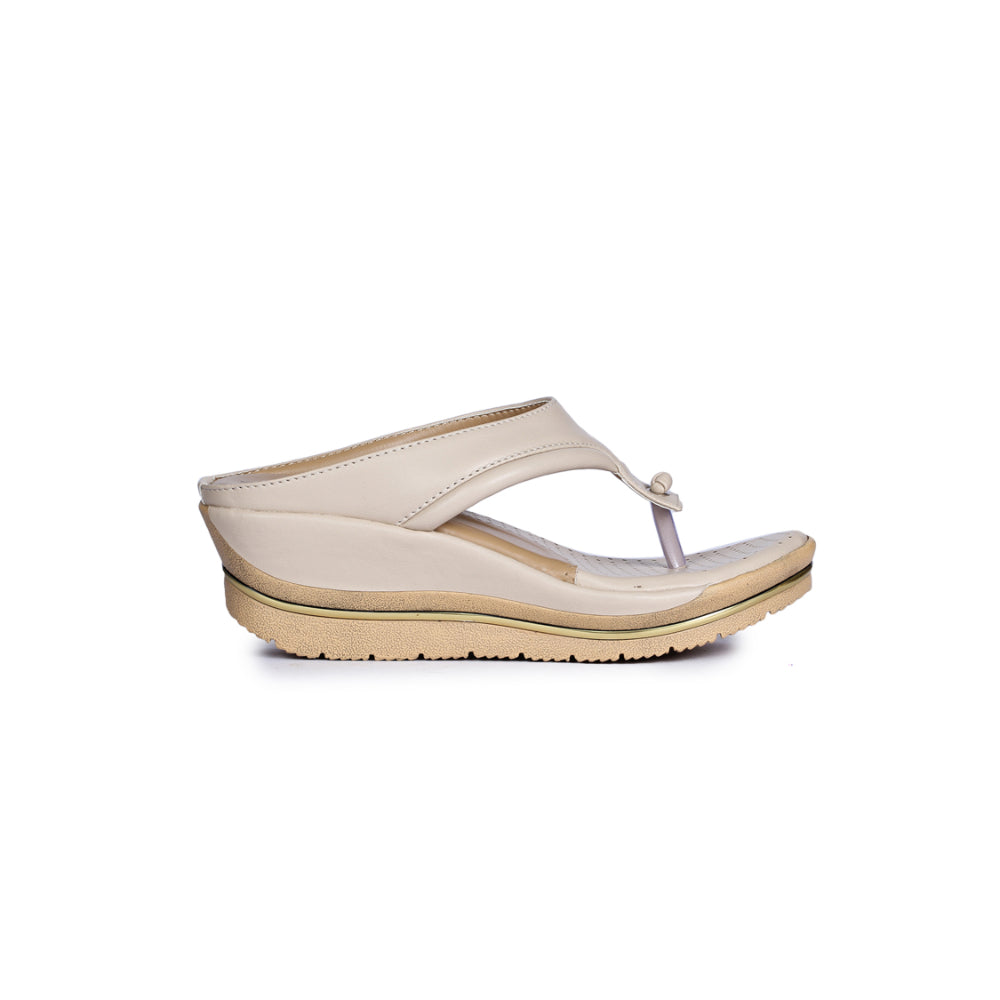 Senorita Casual Beige Slippers For Women LAF-11 By Liberty