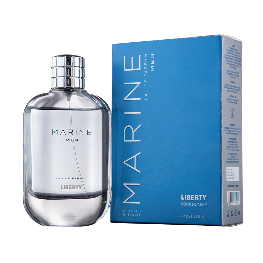 Liberty Luxury Marine Perfume for Men (1ml/3.4Oz), Eau De Parfum (EDP), Crafted in France, Long Lasting Smell, Fresh & Aquatic notes.