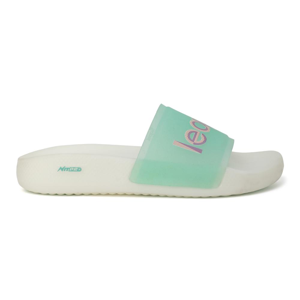 Leap7x NITPRO Casual Sea Green Slides For Women NITWALK-L9 By Liberty