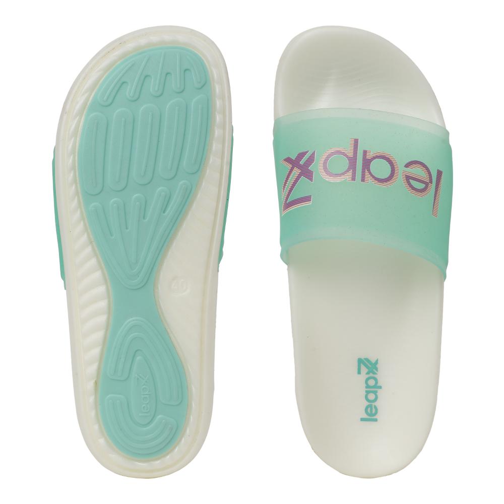 Leap7x NITPRO Casual Sea Green Slides For Women NITWALK-L9 By Liberty