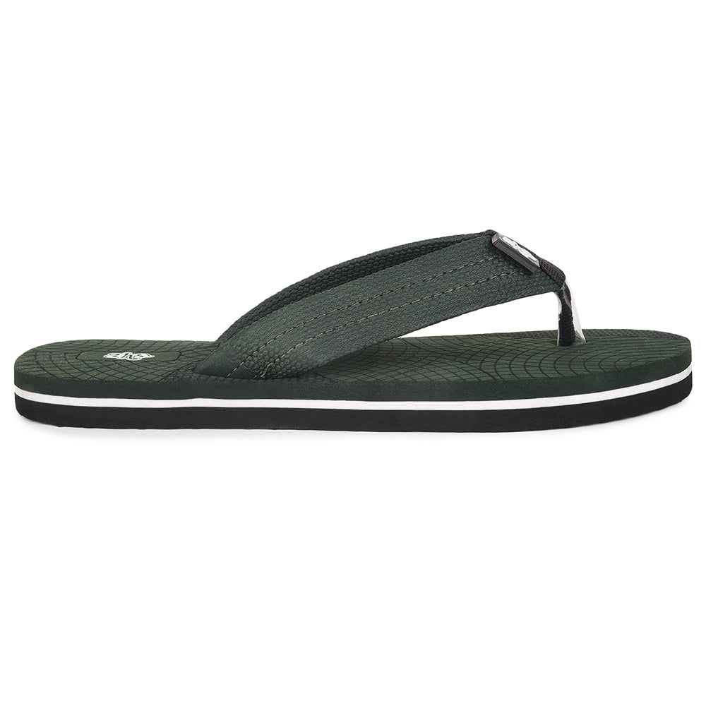 AHA Casual Olive Green Flip Flop For Men ORTHO-2 By Liberty