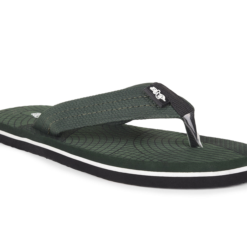 AHA Casual Olive Green Flip Flop For Men ORTHO-2 By Liberty