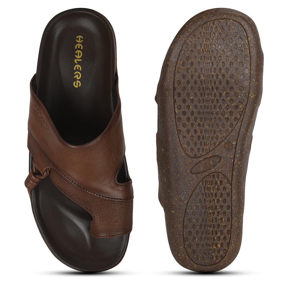 Healers Tan Casual Slipper For Men GLIMPS-2 