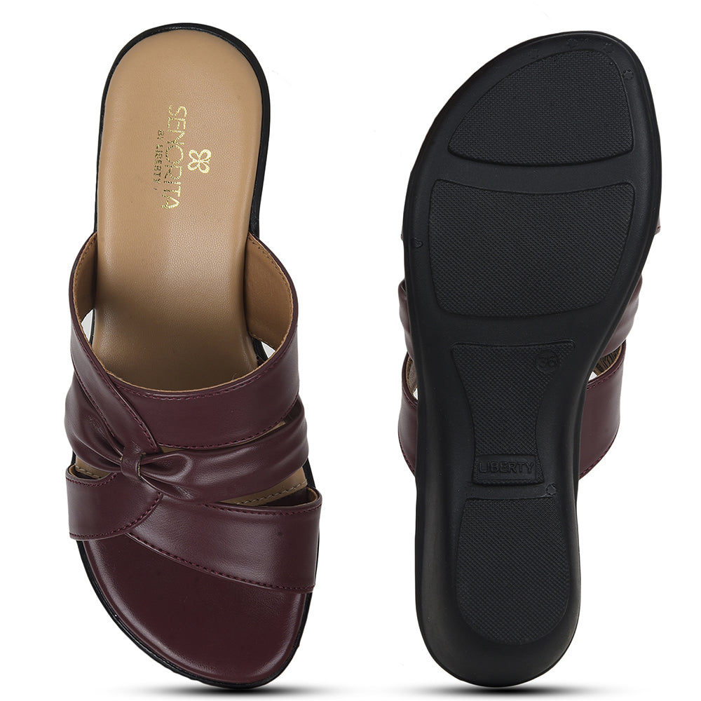 Senorita Maroon Casual Sandal For Women J322-33 