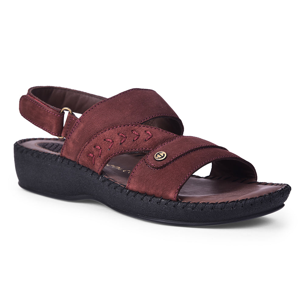 Healers Casual Maroon Sandal For Women J332-9 By Liberty