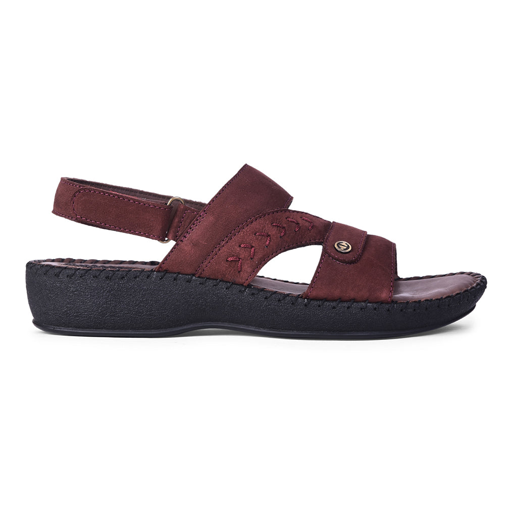 Healers Casual Maroon Sandal For Women J332-9 By Liberty