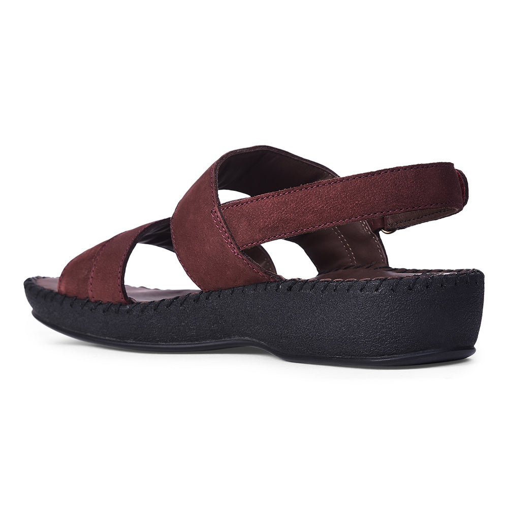 Healers Casual Maroon Sandal For Women J332-9 By Liberty