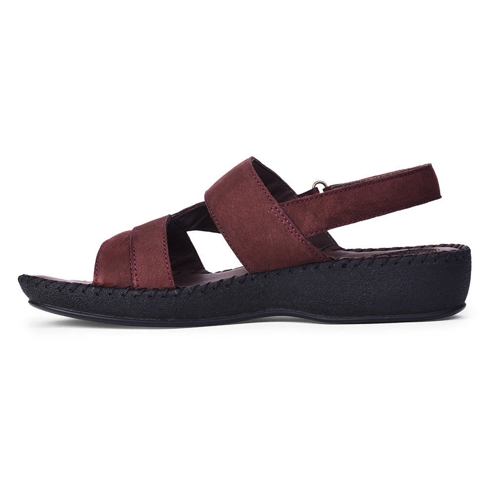 Healers Casual Maroon Sandal For Women J332-9 By Liberty