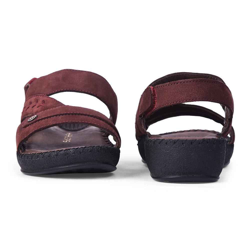 Healers Casual Maroon Sandal For Women J332-9 By Liberty