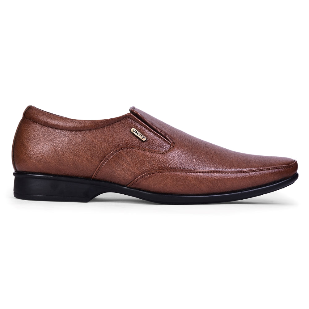 Fortune Tan Formal Slip-on Shoes HOL-132E By Liberty