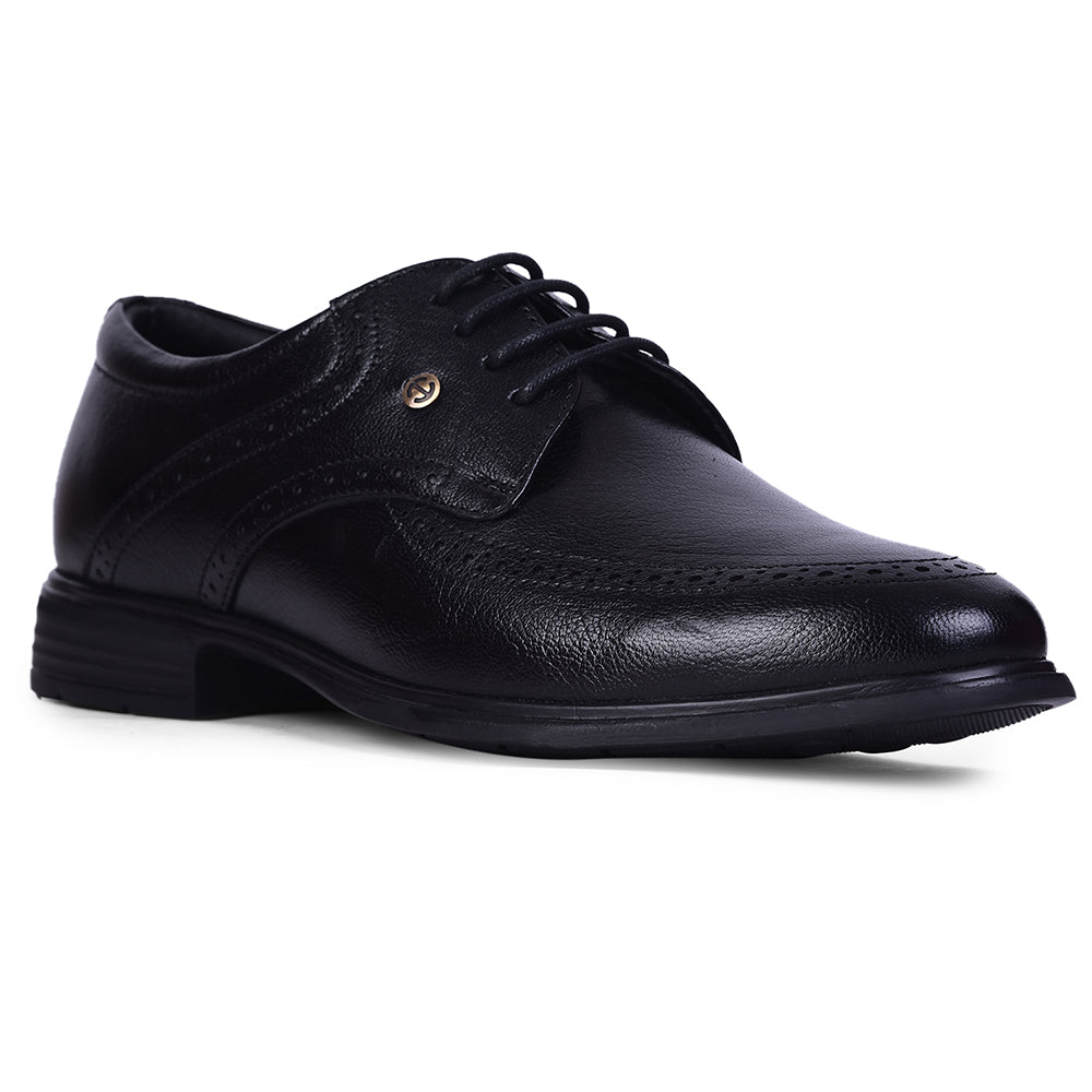 Healers Black Formal Lacing Derby Shoes For Men U993-12 By Liberty