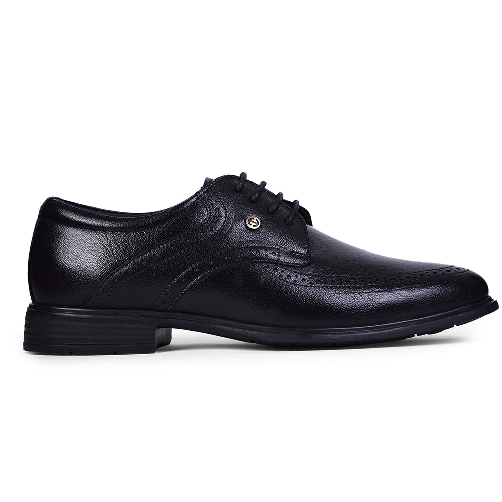 Healers Black Formal Lacing Derby Shoes For Men U993-12 By Liberty