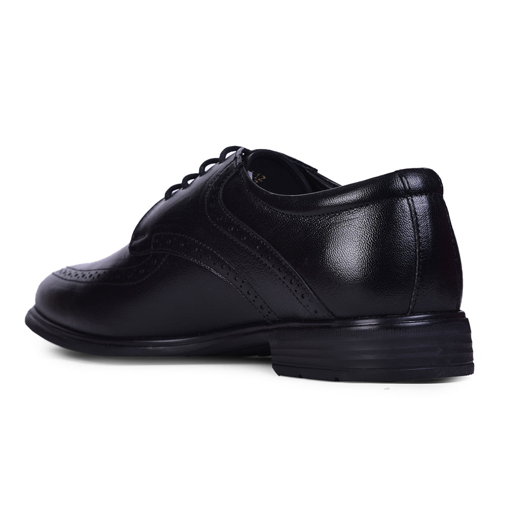 Healers Black Formal Lacing Derby Shoes For Men U993-12 By Liberty