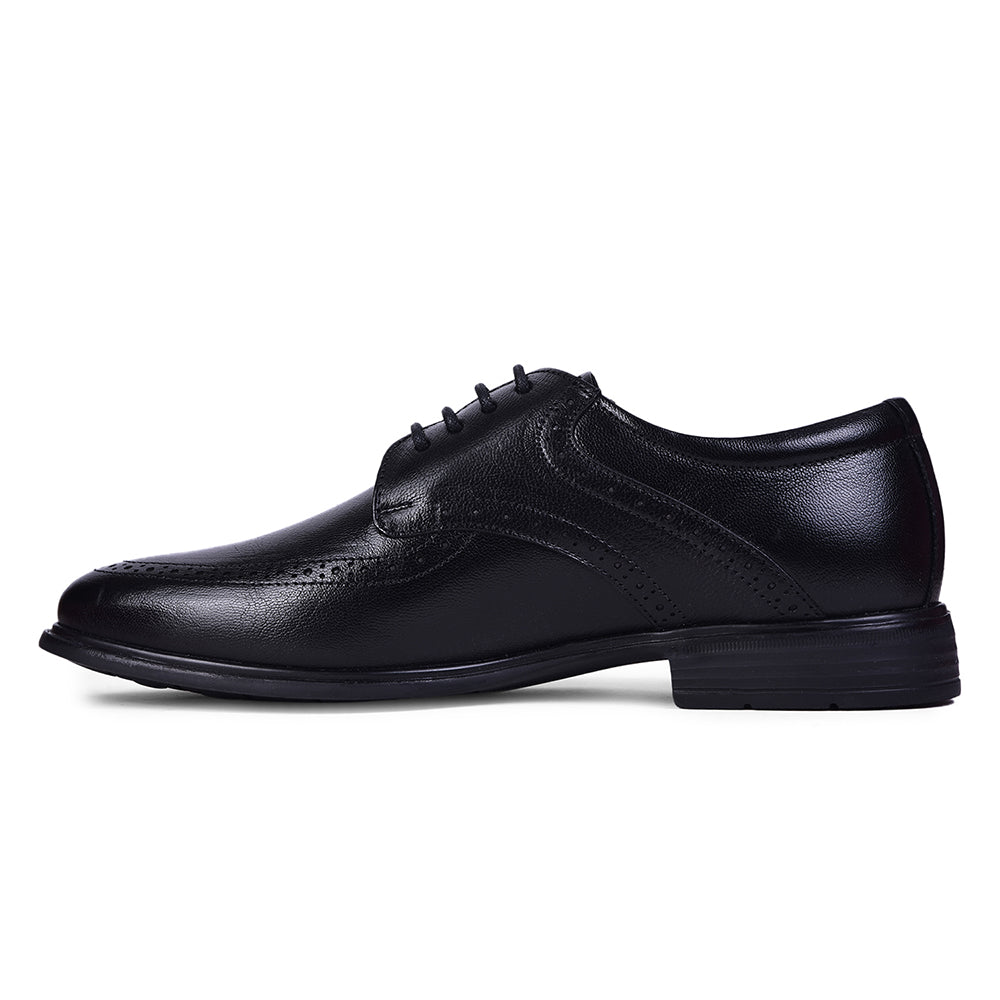 Healers Black Formal Lacing Derby Shoes For Men U993-12 By Liberty