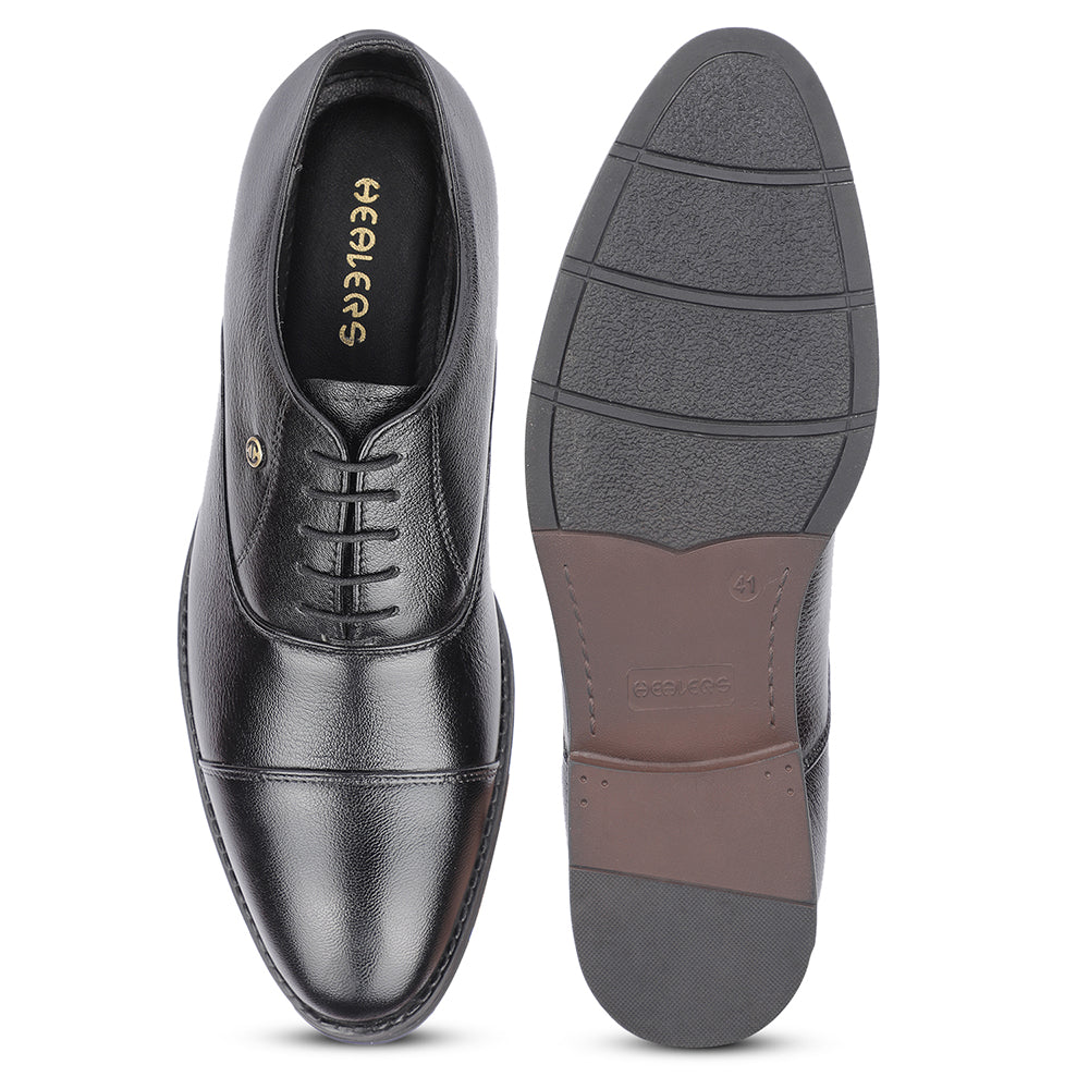 Healers Formal Black Lacing Derby Shoes For Men S21-4 By Liberty