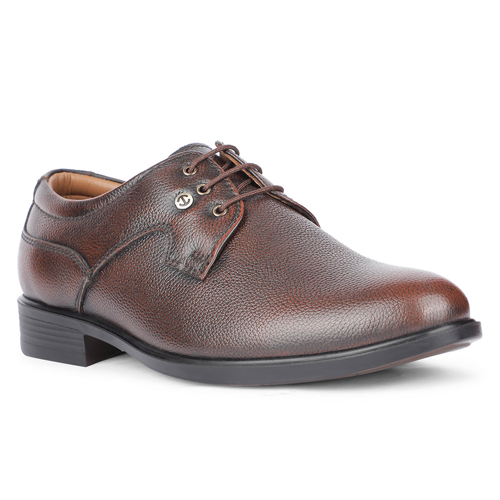 Healers Formal Brown Lacing Derby Shoes For Men S21-5 By Liberty